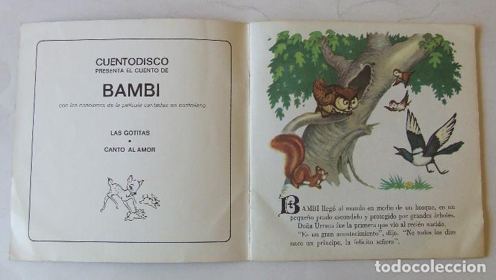 Discos de vinilo: CUENTODISCO BRUGUERA N&ordm; 5 BAMBI - Foto 2