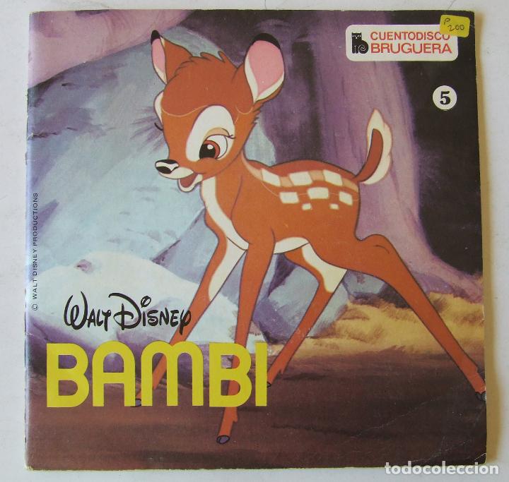 Discos de vinilo: CUENTODISCO BRUGUERA N&ordm; 5 BAMBI - Foto 1