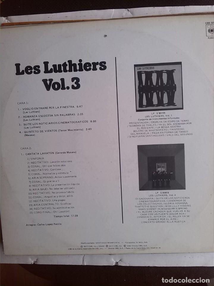 Discos de vinilo: LES LUTHIERS - VOL. 3 - Foto 2