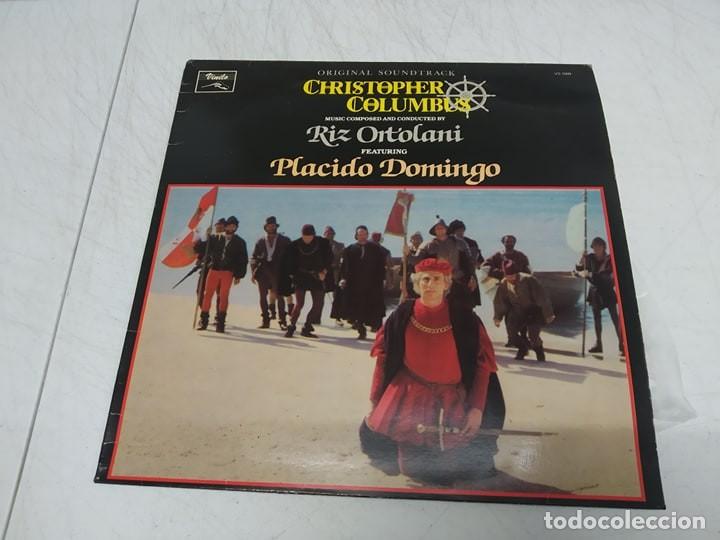 Discos de vinilo: Riz Ortolani, Placido Domingo - Christopher Columbus - Foto 1