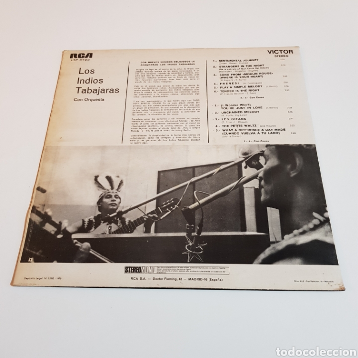 Discos de vinilo: LOS INDIOS TABAJARAS CON ORQUESTA Y COROS - Foto 2