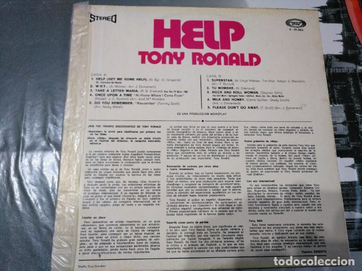 Discos de vinilo: TONY RONALD - HELP - LP - Foto 2