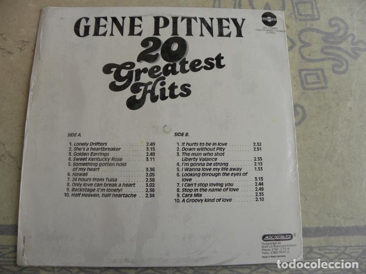 Discos de vinilo: GENE PITNEY -20 GREATEST HITS -LP - Foto 4