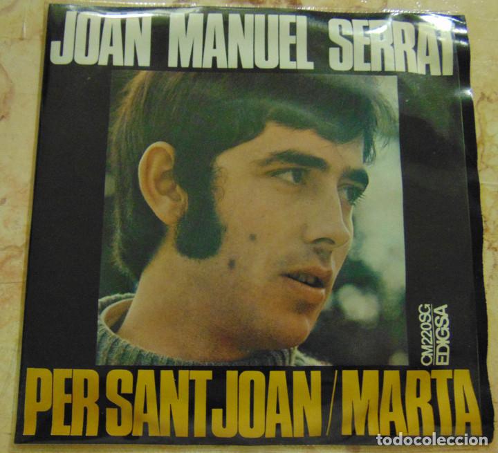 Discos de vinilo: Joan Manuel Serrat &lrm;&ndash; Per Sant Joan / Marta - SINGLE 1968 - Foto 2