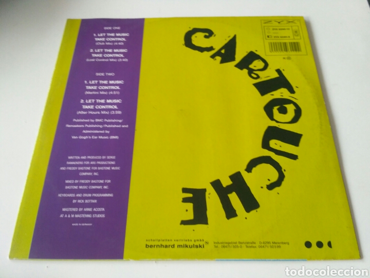 Discos de vinilo: Cartouche - Let The Music Take Control - Foto 2