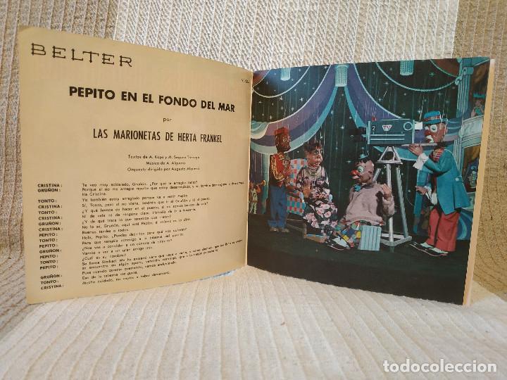 Discos de vinilo: Las Marionetas de Herta Frankel - Pepito en el fondo del mar - Single portada doble + Librito EX - Foto 2 - 260468230