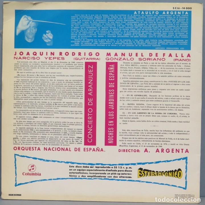 Discos de vinilo: LP. CONCIERTO DE ARANJUEZ - Foto 2
