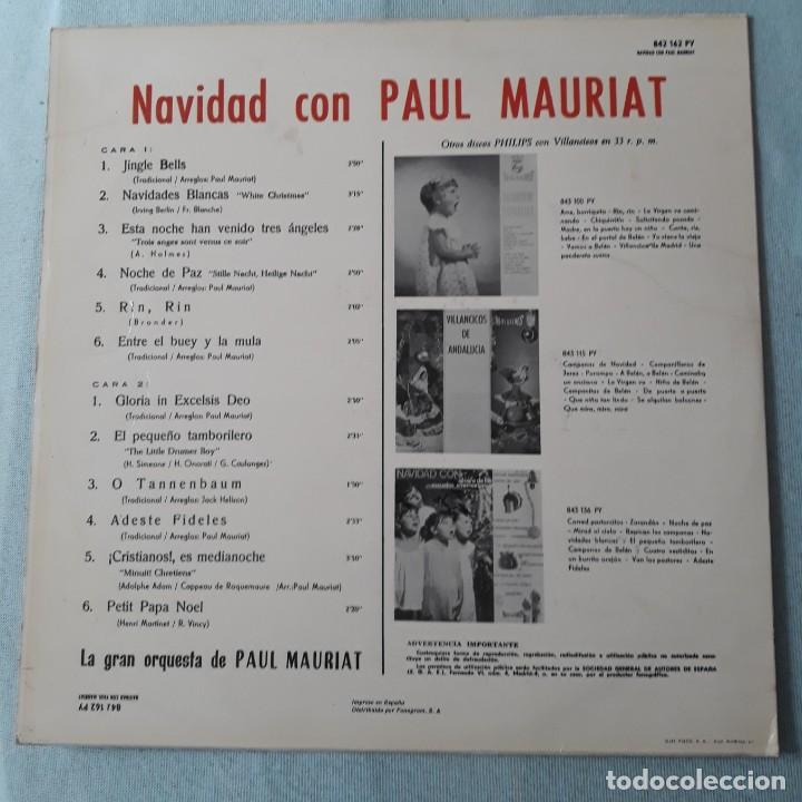 Discos de vinilo: LP NAVIDAD CON PAUL MAURIAT - Foto 2