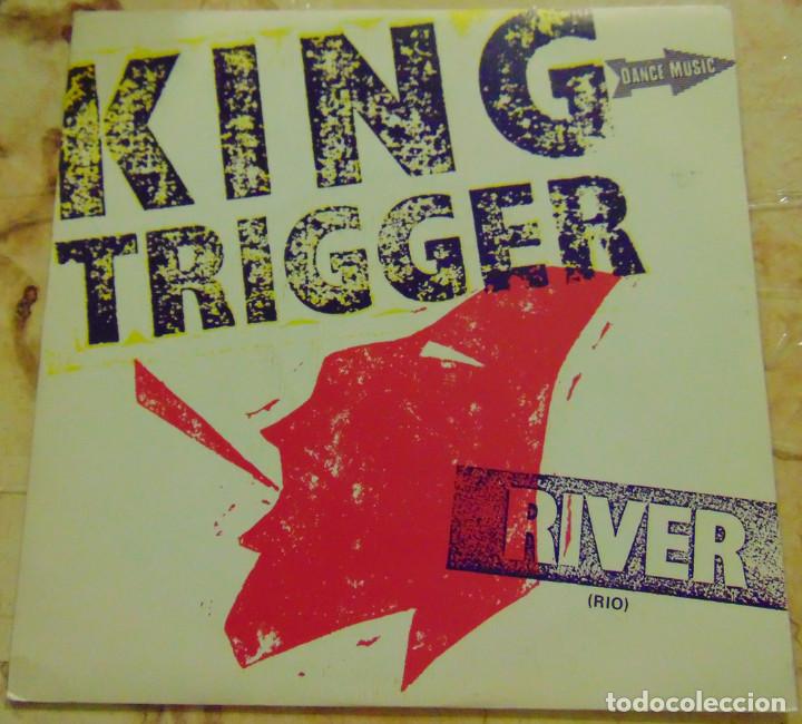 Discos de vinilo: King Trigger &ndash; The River / Push Or Slide - SINGLE PROMO 1982 - Foto 1