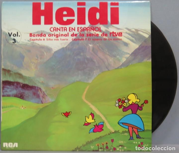 Discos de vinilo: LP. HEIDI. CANTA EN ESPA&Ntilde;OL. BSO RTVE. CAP.6 CAP. 7 - Foto 1