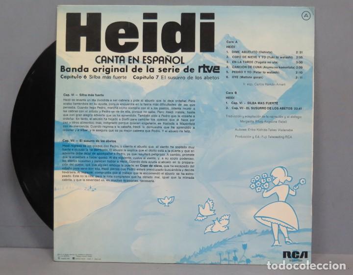 Discos de vinilo: LP. HEIDI. CANTA EN ESPA&Ntilde;OL. BSO RTVE. CAP.6 CAP. 7 - Foto 2