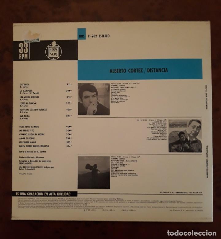 Discos de vinilo: DISCO LP ALBERTO CORTEZ. DISTANCIA - Foto 3
