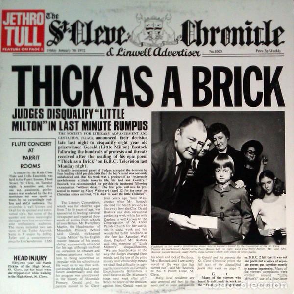 Discos de vinilo: Jethro Tull &ndash; Thick As A Brick CANADA 1978 CHRYSALIS* - Foto 1