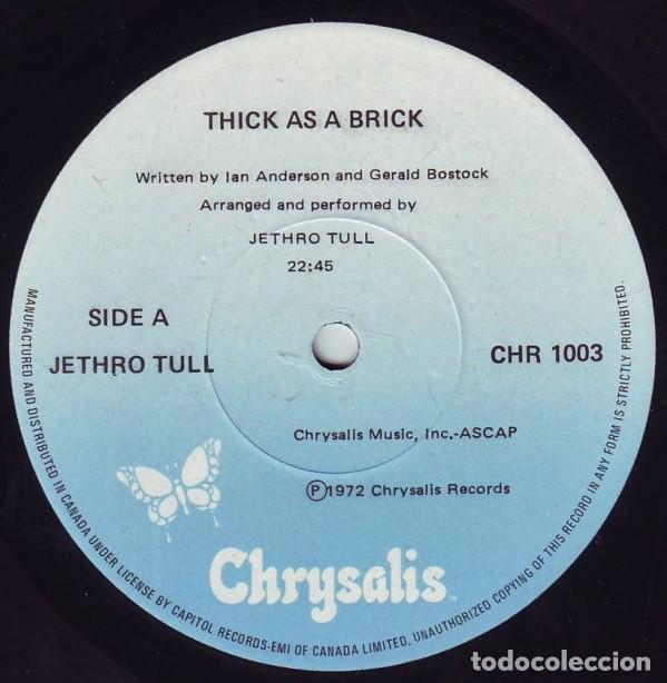 Discos de vinilo: Jethro Tull &ndash; Thick As A Brick CANADA 1978 CHRYSALIS* - Foto 4