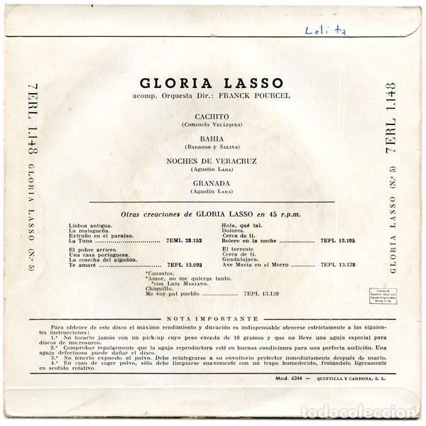 Discos de vinilo: Cachito - Gloria Lasso - Foto 2