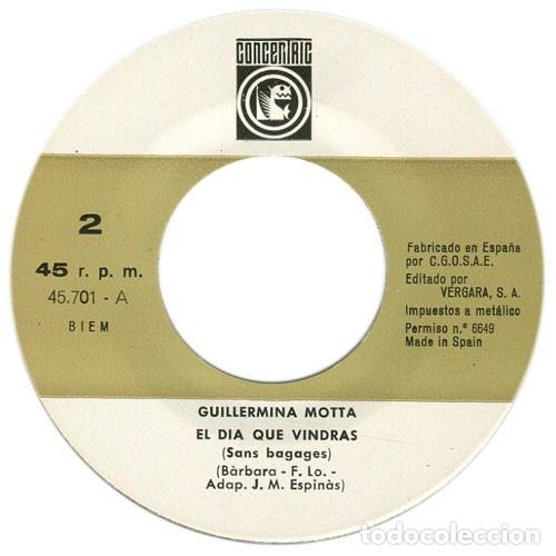 Discos de vinilo: Morir Per Morir / El Dia Que Vindr&agrave;s - Guillermina Motta - Foto 4