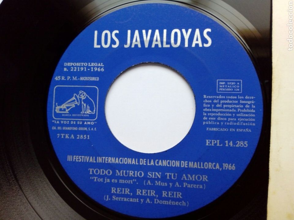 los javaloyas todo murió sin tu amor + vuelo 5 Comprar Discos EP