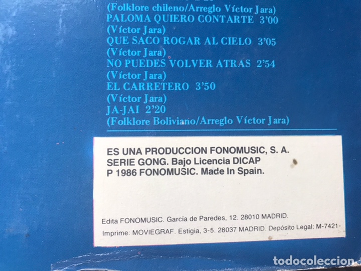 Discos de vinilo: V&iacute;ctor Jara. Tres vinilos - Foto 5