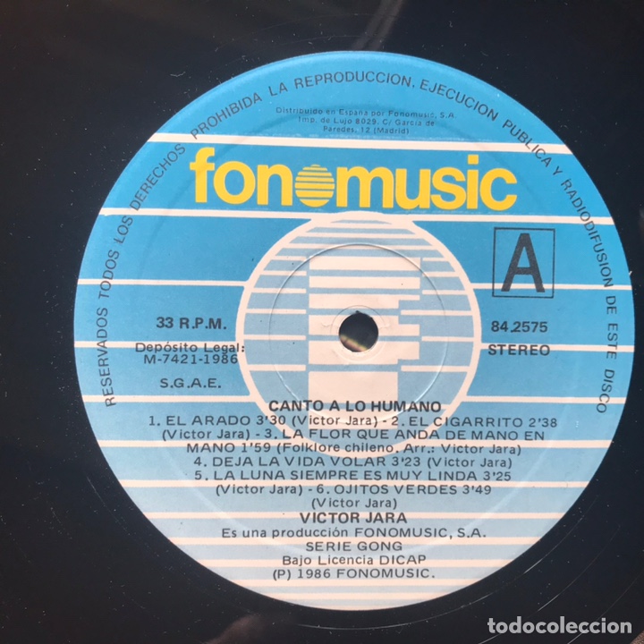 Discos de vinilo: V&iacute;ctor Jara. Tres vinilos - Foto 6