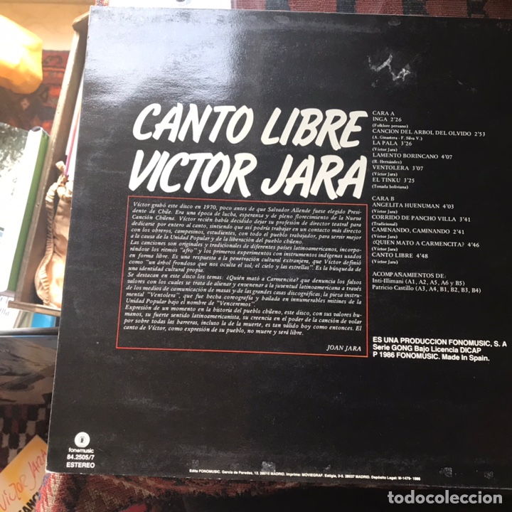 Discos de vinilo: V&iacute;ctor Jara. Tres vinilos - Foto 10