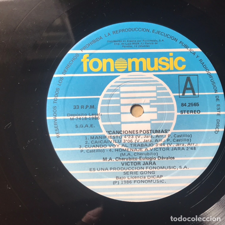 Discos de vinilo: V&iacute;ctor Jara. Tres vinilos - Foto 20