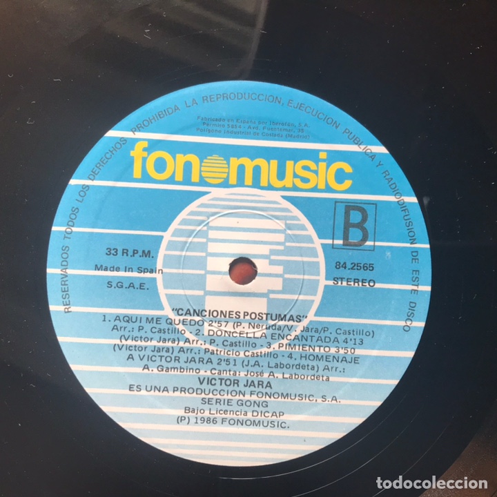 Discos de vinilo: V&iacute;ctor Jara. Tres vinilos - Foto 22