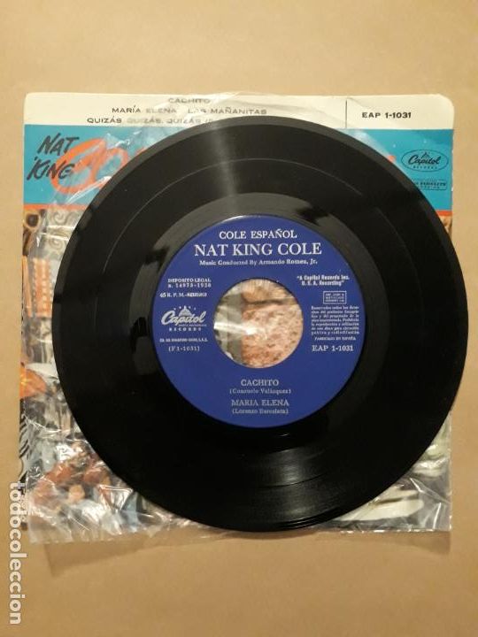 Discos de vinilo: DISCO SINGLE NAT KING COLE ESPA&Ntilde;OL - Foto 2