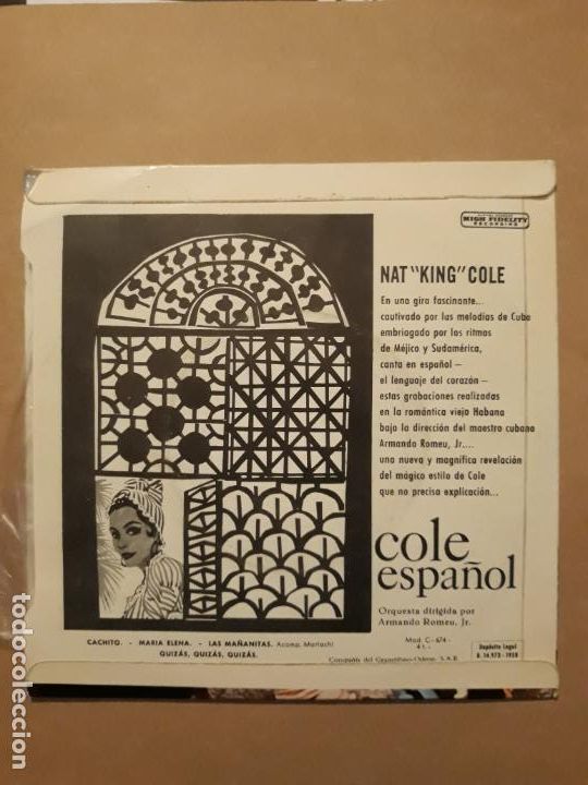 Discos de vinilo: DISCO SINGLE NAT KING COLE ESPA&Ntilde;OL - Foto 3