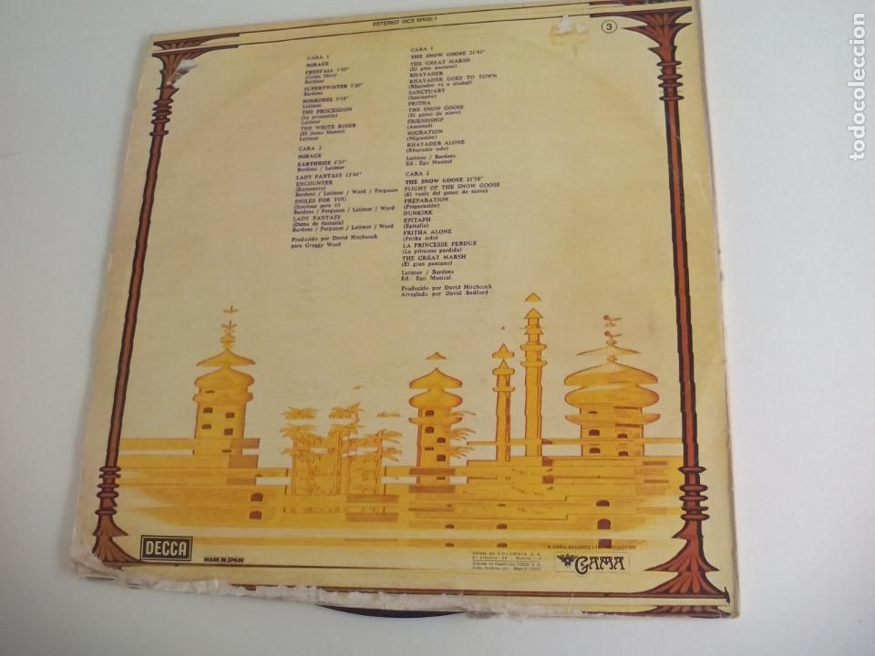 Discos de vinilo: CAMEL. DOBLE LP. DECCA 1976. SPAIN. DCS 15100 - Foto 3