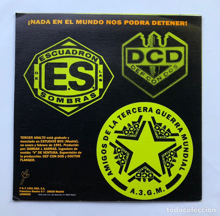 Discos de vinilo: 7&rdquo; DCD DEF CON DOS miedo a un planeta def . Impecable . Env&iacute;o gratis. - Foto 2