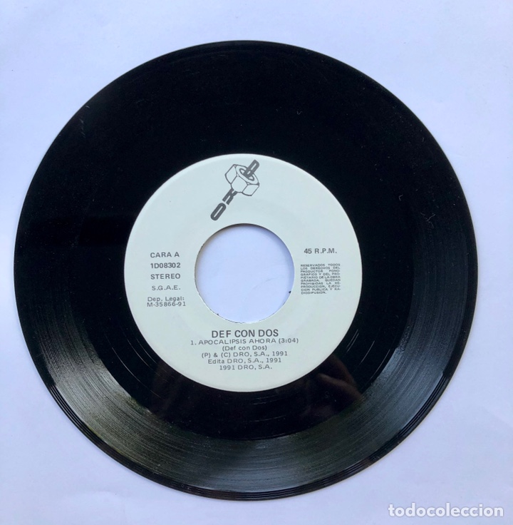 Discos de vinilo: 7&rdquo; DCD DEF CON DOS miedo a un planeta def . Impecable . Env&iacute;o gratis. - Foto 3