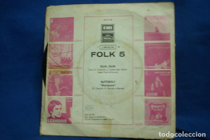 Discos de vinilo: FOLK 5 - DUM, DUM / BUTTERFLY - ODEON 1971 - Foto 2