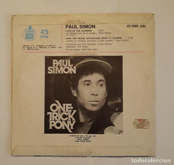Discos de vinilo: SINGLE PAUL SIMON. LATE IN THE EVENING - Foto 3