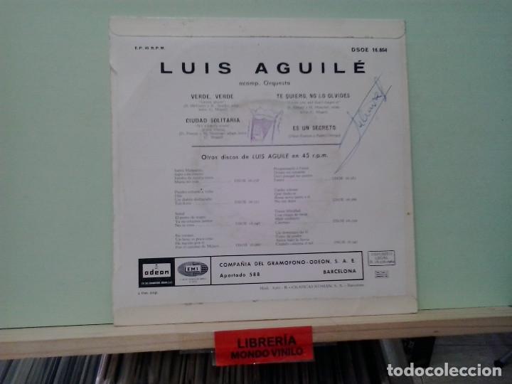 Discos de vinilo: LMV - M&aacute;s ritmo de Luis Aguil&eacute;. Odeon 1964. EP - Foto 2
