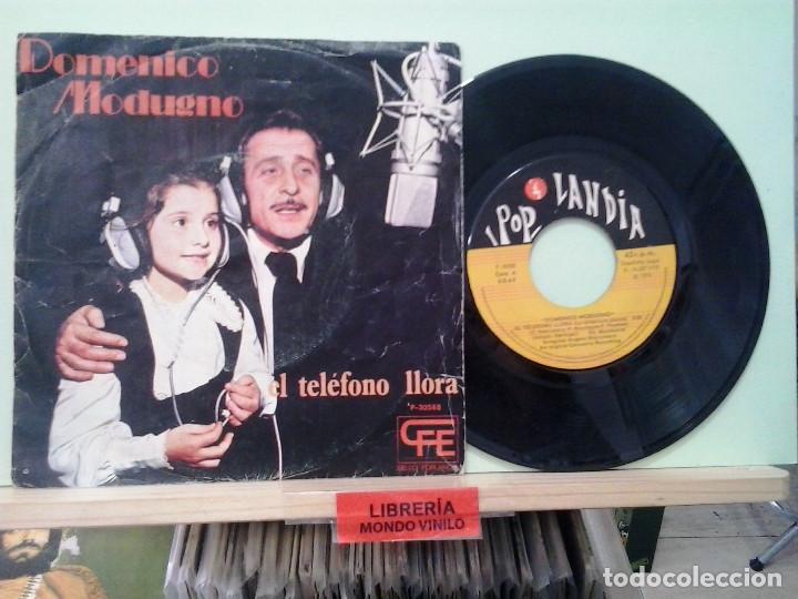 Discos de vinilo: LMV - Domenico Modugno. El telefono llora. Single - Foto 1