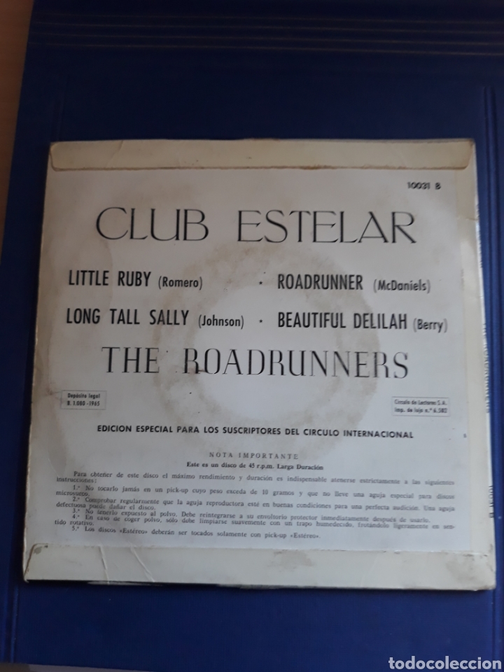 Discos de vinilo: THE ROADRUNNERS. EP 1965. LITTLE RUBY. - Foto 2