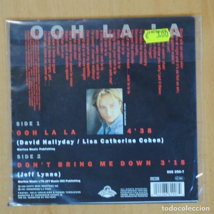 Discos de vinilo: DAVID HALLYDAY - OOH LA LA - SINGLE - Foto 2