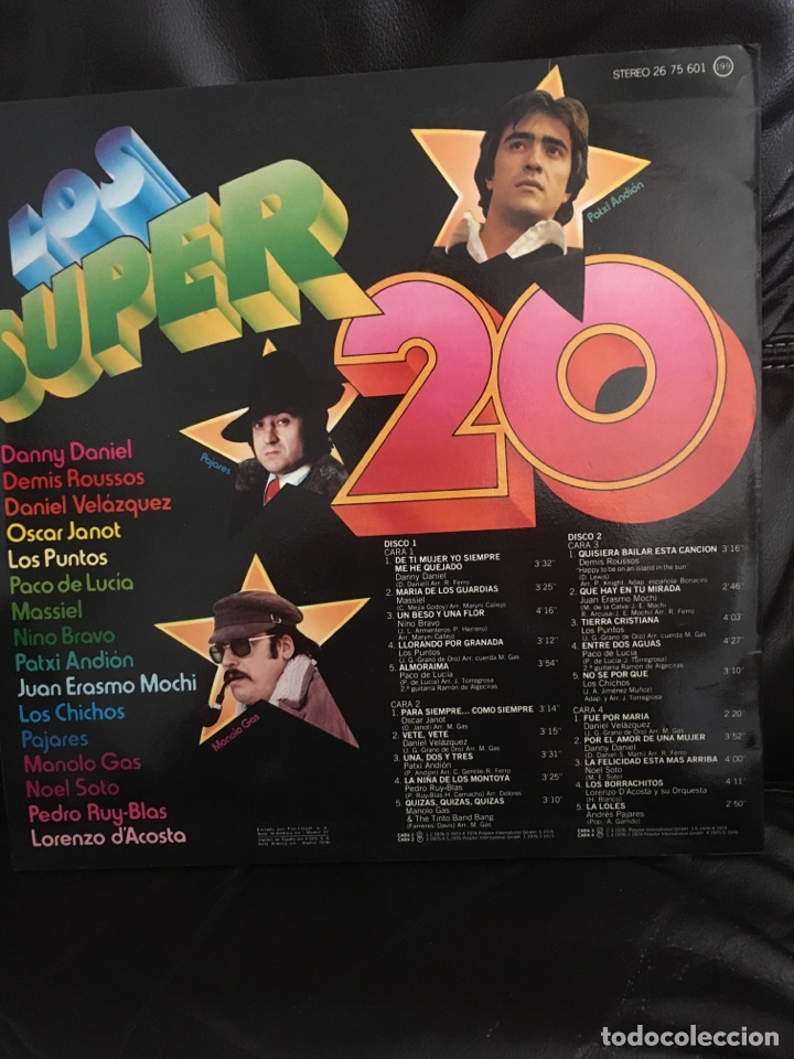 Discos de vinilo: DISCO VINILO LP LOS S&Uacute;PER 20 - Foto 2