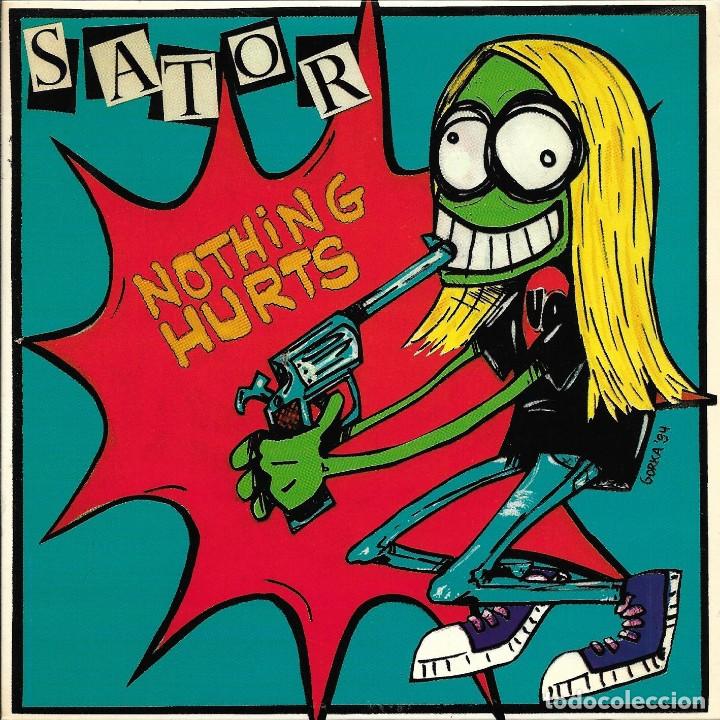 Discos de vinilo: SATOR - NOTHING HURTS + BURNOUT SINGLE SPAIN 1994 - Foto 1