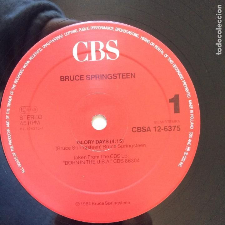 Discos de vinilo: Bruce Springsteen &ndash; Glory Days HOLANDA 1985 CBS - Foto 3