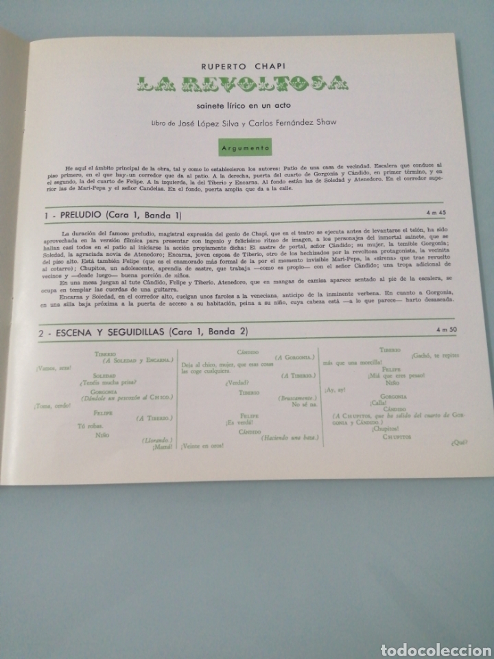 Discos de vinilo: LA REVOLTOSA. CHAP&Iacute;. ODEON. LP. 1968. INCLUYE LIBRO. - Foto 8