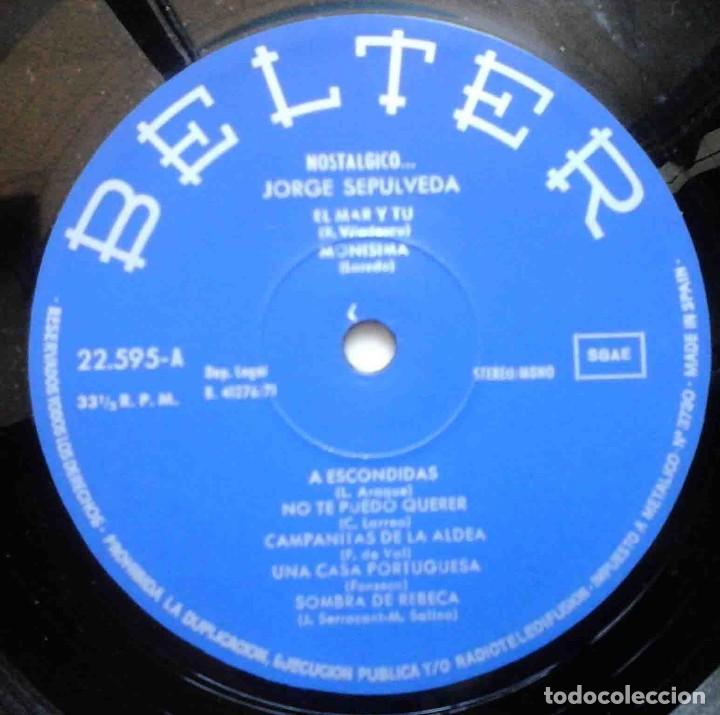 Discos de vinilo: Jorge sep&uacute;lveda - Nost&aacute;lgico - Belter 1971 - Foto 3