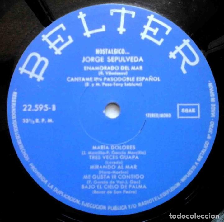 Discos de vinilo: Jorge sep&uacute;lveda - Nost&aacute;lgico - Belter 1971 - Foto 4