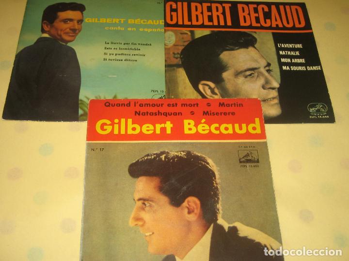 Discos de vinilo: GILBERT BECAUD - LOTE DE 3 EPS - Foto 1