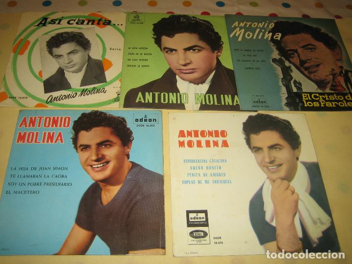 Discos de vinilo: ANTONIO MOLINA - LOTE DE 5 SINGLES - Foto 1