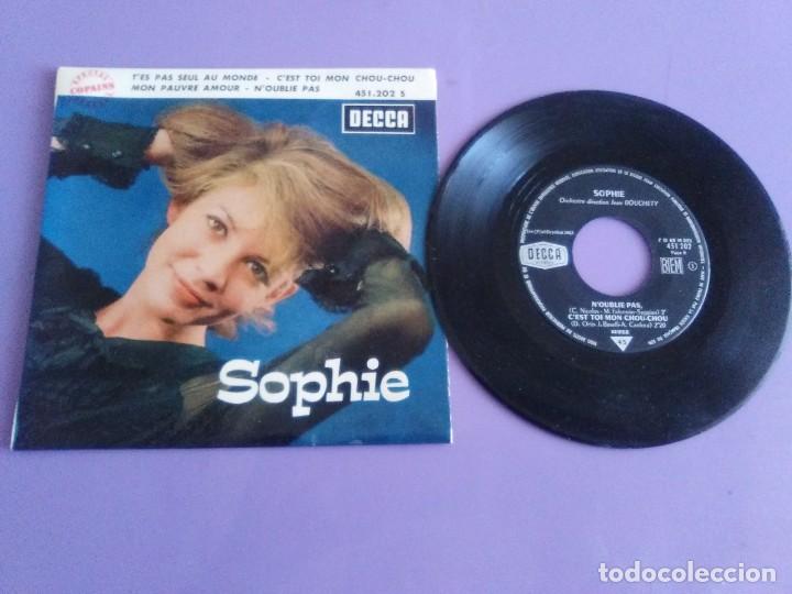 Discos de vinilo: EP 1963 CHICA YE YE 60s.Francia.Sophie.T'es Pas Seul Au Monde/N'oublie Pas/C'est Toi Mon Chou-chou+1
