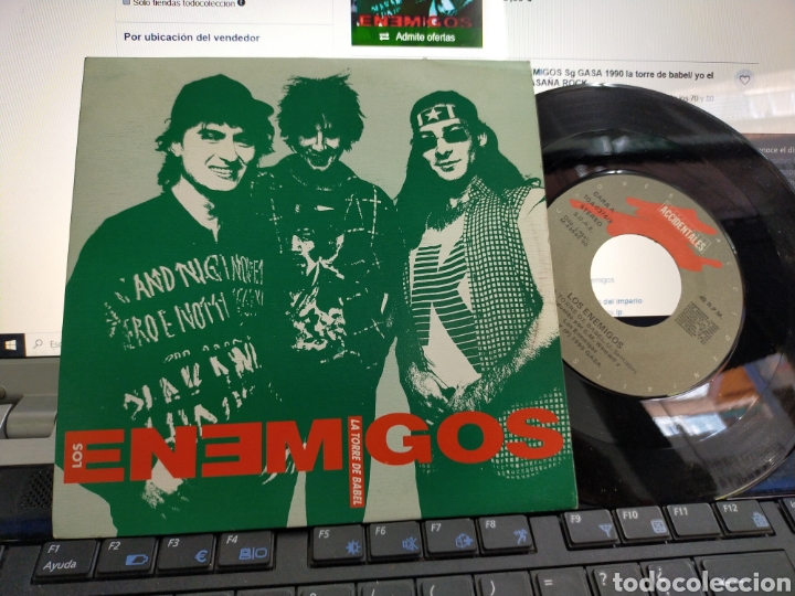 Discos de vinilo: Los enemigos single torre de Babel 1990 - Foto 1