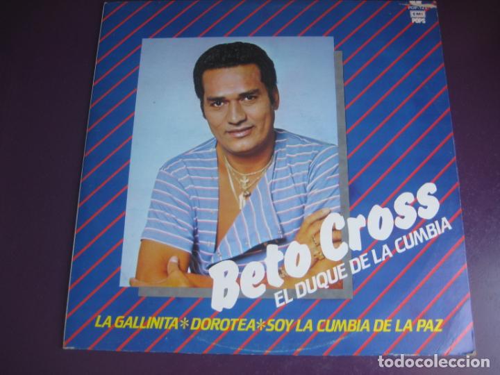 Vinyl records: Beto Cross LP EMI MEXICO - El Duque De La Cumbia - ACORDEON COLOMBIA - SIN APENAS USO