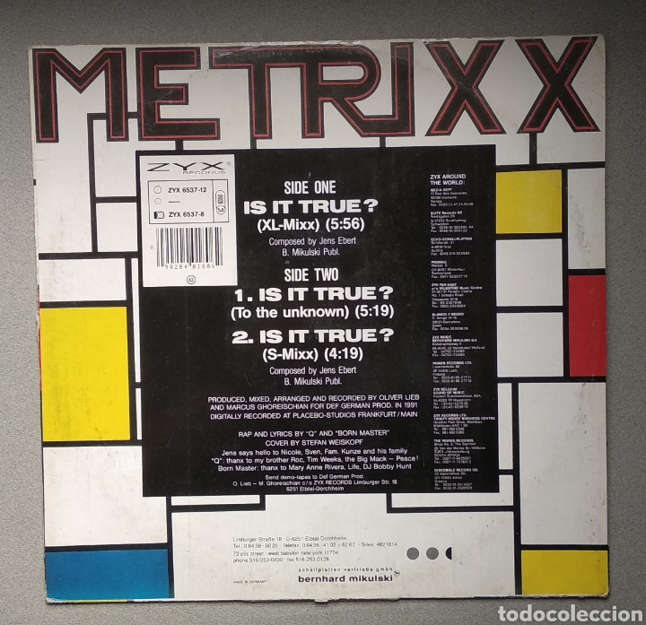 Discos de vinilo: METRIXX,,,IS IT TRUE - Foto 2