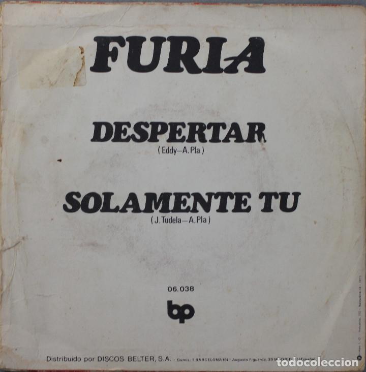Discos de vinilo: FURIA// DESPERTAR// SINGLE// 1972// BELTER - Foto 2
